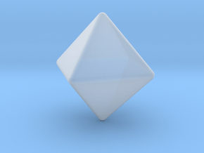 Octahedron 1 inch - Rounded 1mm in Clear Ultra Fine Detail Plastic
