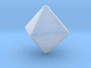 Octahedron Rounded V2 - 10mm in Clear Ultra Fine Detail Plastic