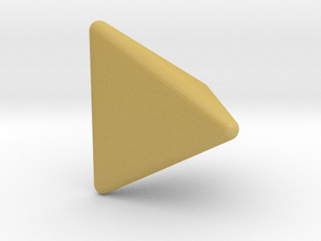 Tetrahedron 1 inch - Rounded 1mm in Tan Fine Detail Plastic