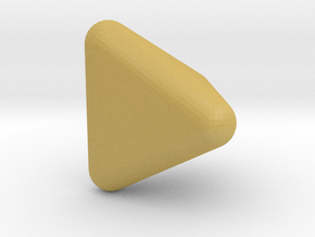 Tetrahedron 1 inch - Rounded 2mm in Tan Fine Detail Plastic