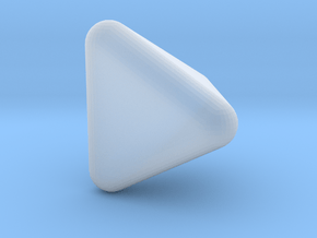 Tetrahedron 1 inch - Rounded 2mm in Clear Ultra Fine Detail Plastic
