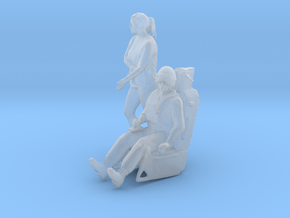 Printle CH Couple 1740 - 1/87 - wob in Clear Ultra Fine Detail Plastic