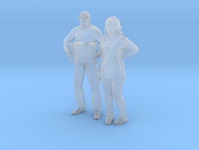 Printle CT Couple 1746 - 1/87 - wob in Clear Ultra Fine Detail Plastic