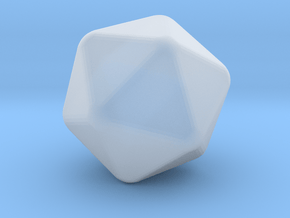Icosahedron 1 inch - Rounded 2mm in Clear Ultra Fine Detail Plastic