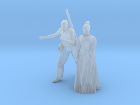Printle CM Couple 1777 - 1/87 - wob in Clear Ultra Fine Detail Plastic