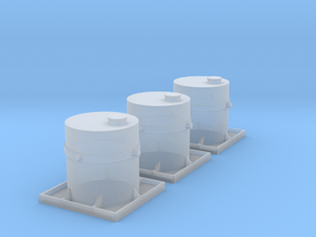 VR N Scale Concrete Container - Three in Clear Ultra Fine Detail Plastic