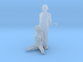 Printle HN Couple 1793 - 1/87 - wob in Clear Ultra Fine Detail Plastic
