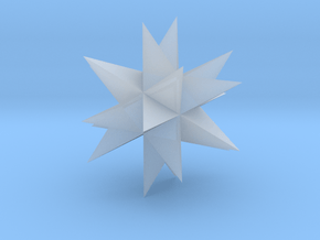 Great Stellated Dodecahedron - 1 inch in Clear Ultra Fine Detail Plastic