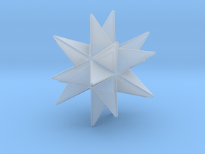 Great Stellated Dodecahedron - 1 inch - Rounded V1 in Clear Ultra Fine Detail Plastic