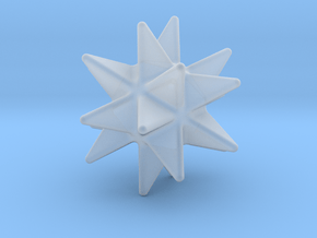 Great Stellated Dodecahedron - 1 inch - Rounded V2 in Clear Ultra Fine Detail Plastic