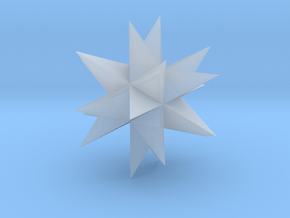Great Stellated Dodecahedron - 10 mm in Clear Ultra Fine Detail Plastic