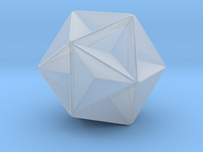 Great Dodecahedron - 1 Inch - Rounded V1 in Clear Ultra Fine Detail Plastic