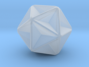 Great Dodecahedron - 1 Inch - Rounded V2 in Clear Ultra Fine Detail Plastic