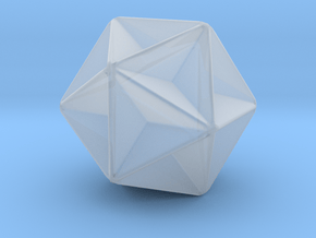 Great Dodecahedron - 10mm - Rounded V1 in Clear Ultra Fine Detail Plastic