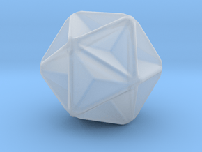 Great Dodecahedron - 10mm - Rounded V2 in Clear Ultra Fine Detail Plastic