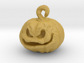 Spooky Pumpkin Earring in Tan Fine Detail Plastic