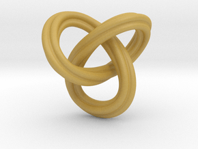 trefoil knot 1610262240 in Tan Fine Detail Plastic