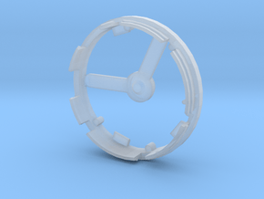 qButton_Ring in Clear Ultra Fine Detail Plastic