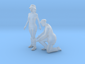 Printle C Couple 1817 - 1/87 - wob in Clear Ultra Fine Detail Plastic