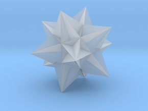 Great Icosahedron - 1 Inch in Clear Ultra Fine Detail Plastic