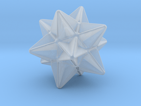 Great Icosahedron - 1 Inch - Rounded V1 in Clear Ultra Fine Detail Plastic