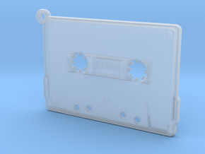 Cassete tape keychain in Clear Ultra Fine Detail Plastic