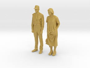 Printle BC Couple 065 - 1/87 - wob in Tan Fine Detail Plastic