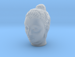 Gandhara Buddha 1.5 inches tall in Clear Ultra Fine Detail Plastic