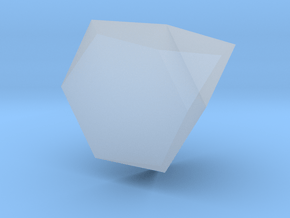 Truncated Tetrahedron - 1 Inch in Clear Ultra Fine Detail Plastic