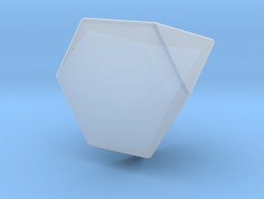 Truncated Tetrahedron - 1 Inch - Rounded V2 in Clear Ultra Fine Detail Plastic