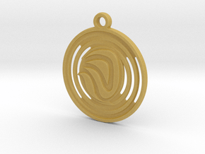 Abstract Pendant in Tan Fine Detail Plastic