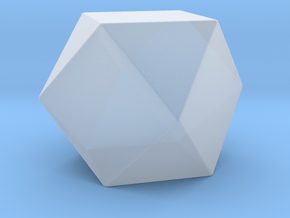 Cuboctahedron - 10 mm - Rounded V1 in Clear Ultra Fine Detail Plastic