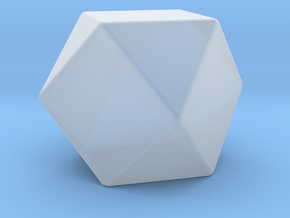 Cuboctahedron - 10 mm - Rounded V2 in Clear Ultra Fine Detail Plastic