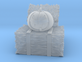 Hay Bale Stack with Jack-O-Lantern in Clear Ultra Fine Detail Plastic