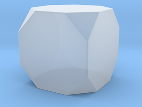 Truncated Cube - 1 Inch - Rounded V1 in Clear Ultra Fine Detail Plastic