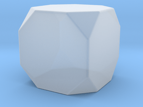 Truncated Cube - 1 Inch - Rounded V2 in Clear Ultra Fine Detail Plastic