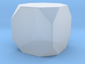Truncated Cube - 10mm - Rounded V1 in Clear Ultra Fine Detail Plastic