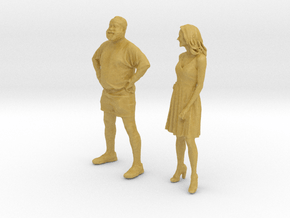Printle CL Couple 143 - 1/87 - wob in Tan Fine Detail Plastic