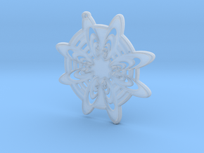 Snowflake pendant in Clear Ultra Fine Detail Plastic