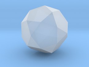 Icosidodecahedron - 1 Inch in Clear Ultra Fine Detail Plastic