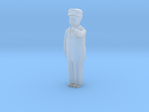 Capsule Worker bent left arm 2 in Clear Ultra Fine Detail Plastic