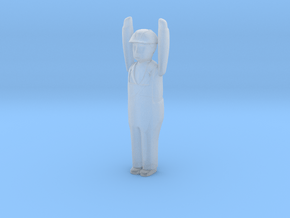 Capsule HH Worker Arms Up in Clear Ultra Fine Detail Plastic