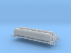 HO scale LBSCR 6W Gas Tank Wagon Ver. 1 in Clear Ultra Fine Detail Plastic