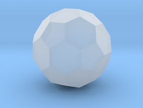 Truncated Icosahedron - 1 Inch in Clear Ultra Fine Detail Plastic