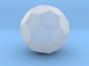 Truncated Icosahedron - 1 Inch - Rounded V1 in Clear Ultra Fine Detail Plastic