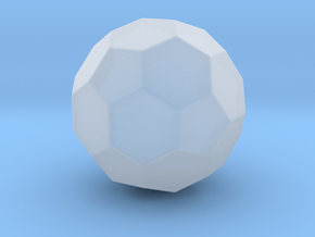 Truncated Icosahedron - 10mm - Rounded V1 in Clear Ultra Fine Detail Plastic