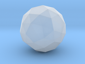 Snub Dodecahedron (Laevo) - 1 Inch in Clear Ultra Fine Detail Plastic