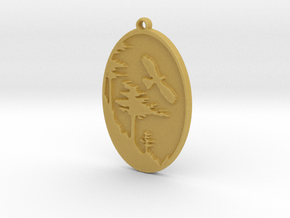 Eagle pendant in Tan Fine Detail Plastic