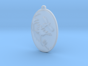 Eagle pendant in Clear Ultra Fine Detail Plastic