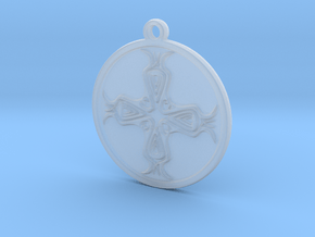 Abstract pendant in Clear Ultra Fine Detail Plastic